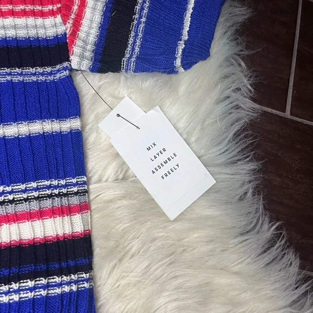 Free Assembly variegated ribbed sweater knit set sz XL